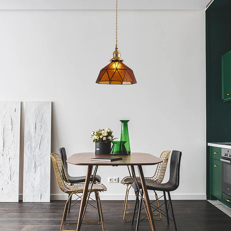 DecorBites™ Blue Glass LED Pendant Light Fixture - Nordic Modern Hang Lamp