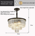 DecorBites™ Crystal Gold Black LED Chandelier - Multi-Storey Modern Round Pendant Lamp