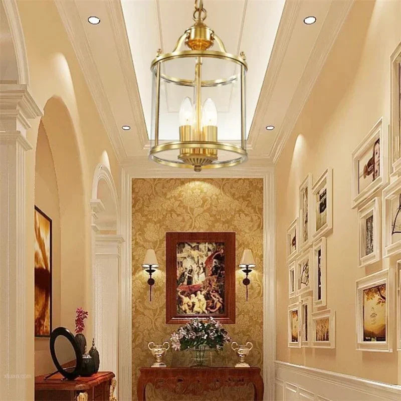 DecorBites™ Bronze Glass Chandelier Pendant Light for Living Dinner Room, Corridor