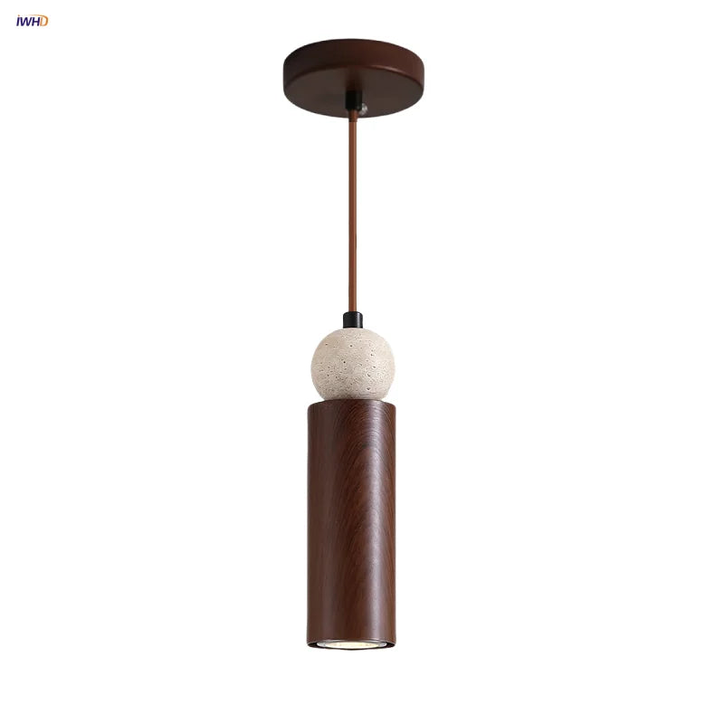 DecorBites™ Iron LED Pendant Light Fixture for Home Living Room, Restaurant Yellow Travertine Ball Hang Lamp
