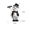 DecorBites™ Cartoon Skeleton Gentleman Bat Halloween Statue Home Decor Figurine