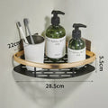 DecorBites™ Aluminum Corner Bathroom Shelf with Towel Holder