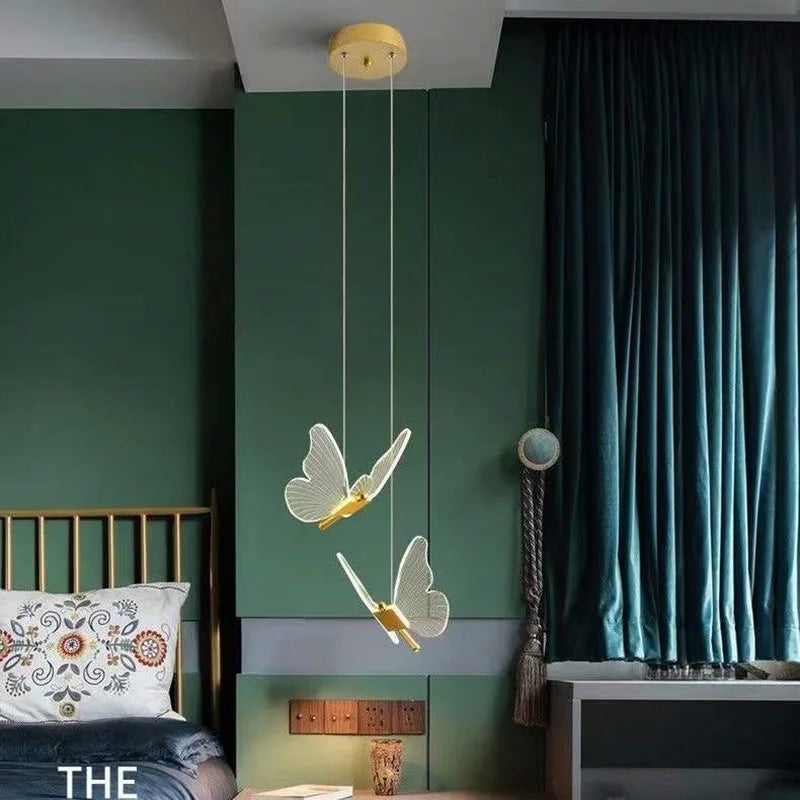 DecorBites™ Butterfly Acrylic LED Chandelier for Bedroom & Home Decor