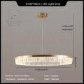 DecorBites™ Crystal Chandelier Circular Pendant Light for Modern French Style Dining-Table Decor