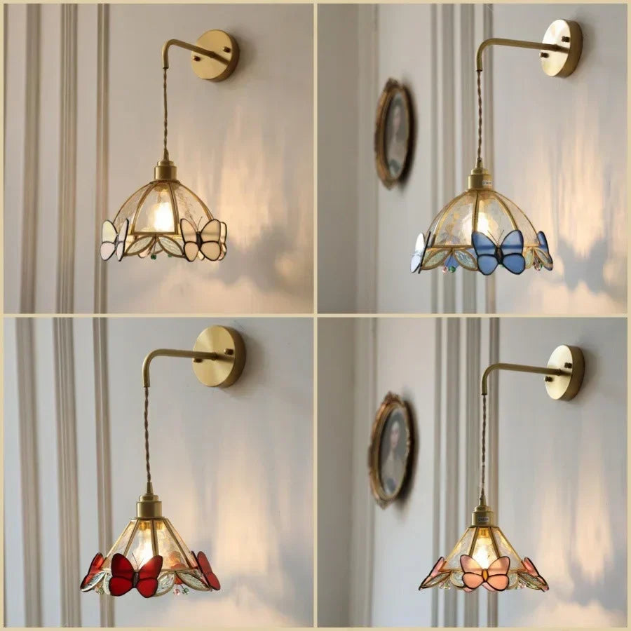 DecorBites™ Butterfly Glass LED Wall Lights - Modern Nordic Style Bedside Lamp