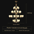 DecorBites™ Luxe Jade Chandelier for Living Room and Villa Hall