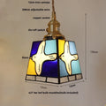 DecorBites™ Conch Glass LED Pendant Light Fixture Tiffany Children Dining Room Hang Lamp