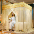 DecorBites™ Lace Pleated Bed Net Canopy for Queen Size Double Bed