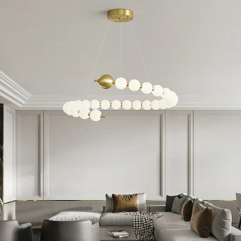 DecorBites™ Brass Round LED Pendant Lights Adjustable Wire Copper Aluminium Lamps
