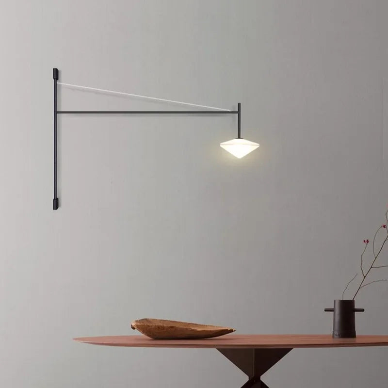 DecorBites™ Black Iron LED Long Wall Lamp for Living Room, Bedroom, Corridor - Nordic Style