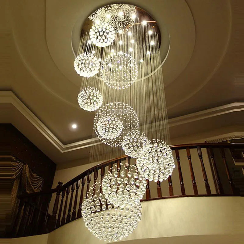 DecorBites™ Crystal Ball Chandelier: Modern Design, Large Size, High Quality, Room Decor Lighting