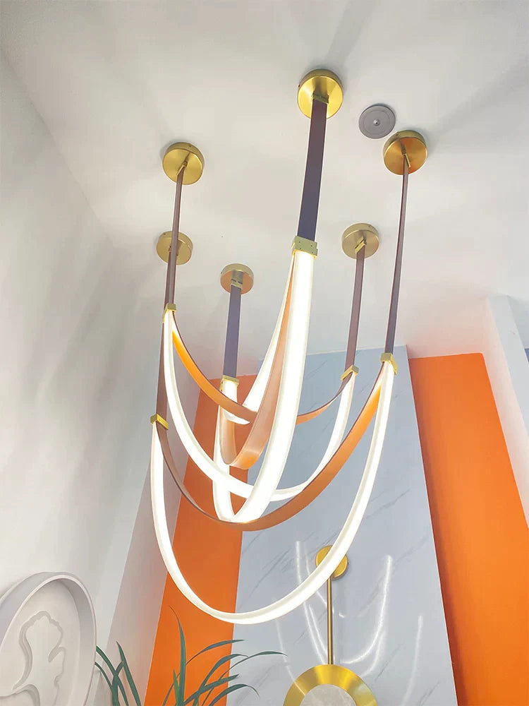 DecorBites™ Designer Villa Chandelier for Dining & Living Room Staircase, Duplex LOFT Lighting
