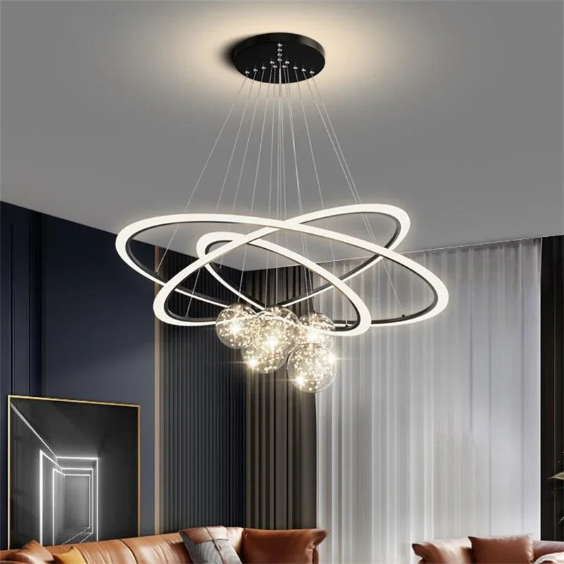 DecorBites™ LED Star Chandelier for Modern Living Room Bedroom Decor