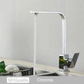 DecorBites™ Black Square Kitchen Faucet: Chorme/Gold Hot Cold Mixer Tap 360° Rotation