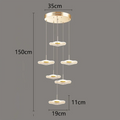DecorBites™ Crystal Chandelier Stair Pendant Lamp Living Room Pendant Lights Interior Lighting