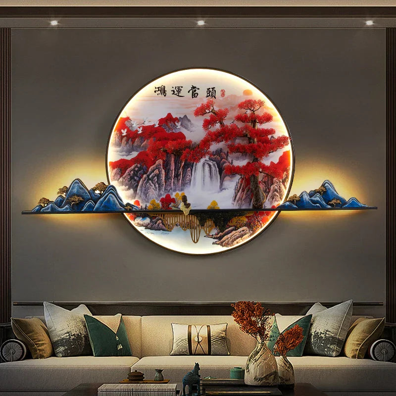 DecorBites™ LED Pine Landscape Wall Light for Home Decor