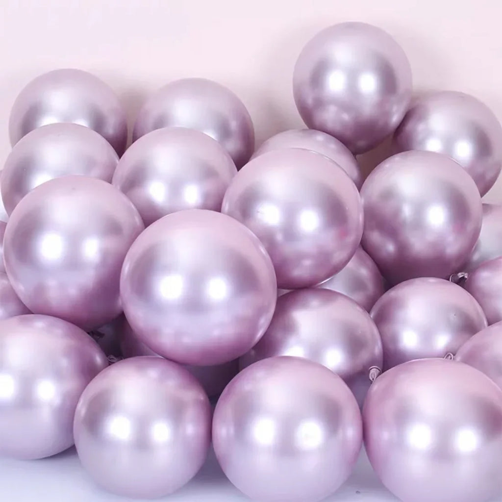DecorBites™ 12-Inch Metal Latex Confetti Balloon Set for Wedding, Birthday, Party Decorations