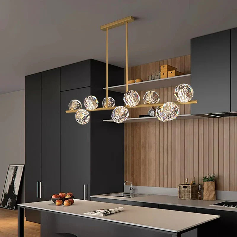 DecorBites™ Crystal Chandelier Pendant Light for Living & Dining Room Luxury Decor