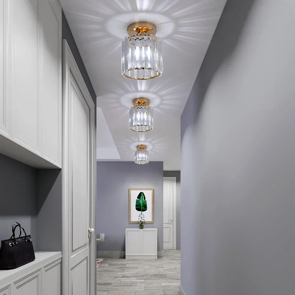 DecorBites™ Crystal Chandelier Ceiling Light for Modern Living Room Decor