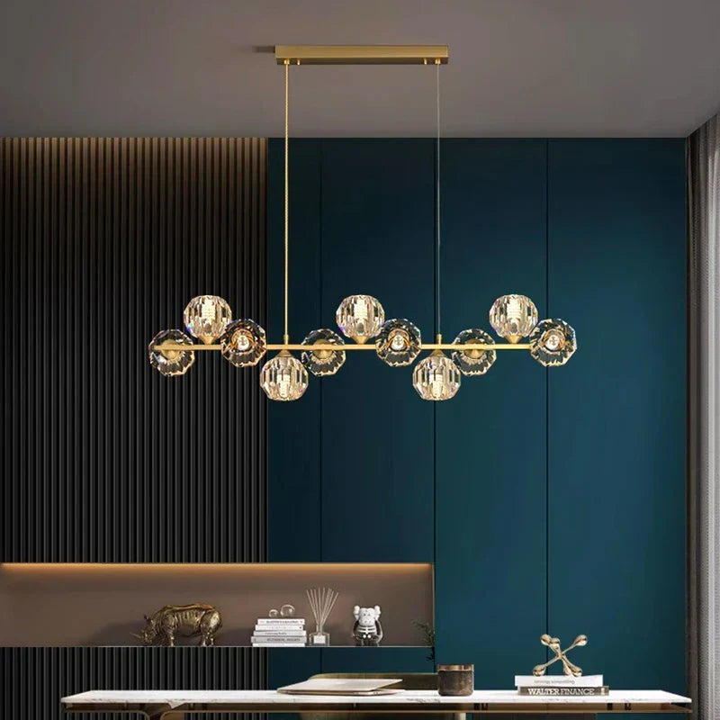 DecorBites™ Crystal Chandelier | Luxury Pendant Light for Living and Dining Room
