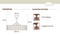 DecorBites™ Crystal Ceiling Fan with Birdcage Design, Iron Lampshade, Variable Frequency Remote Control