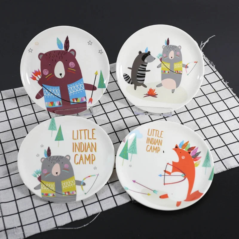 DecorBites™ Bone Snack Plate Set - Small Melamine Dish for Sweets, Cakes, and Treats