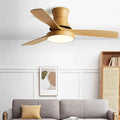 DecorBites™ Low Profile Ceiling Fan Light with Black ABS Blades and Control - Indoor Use