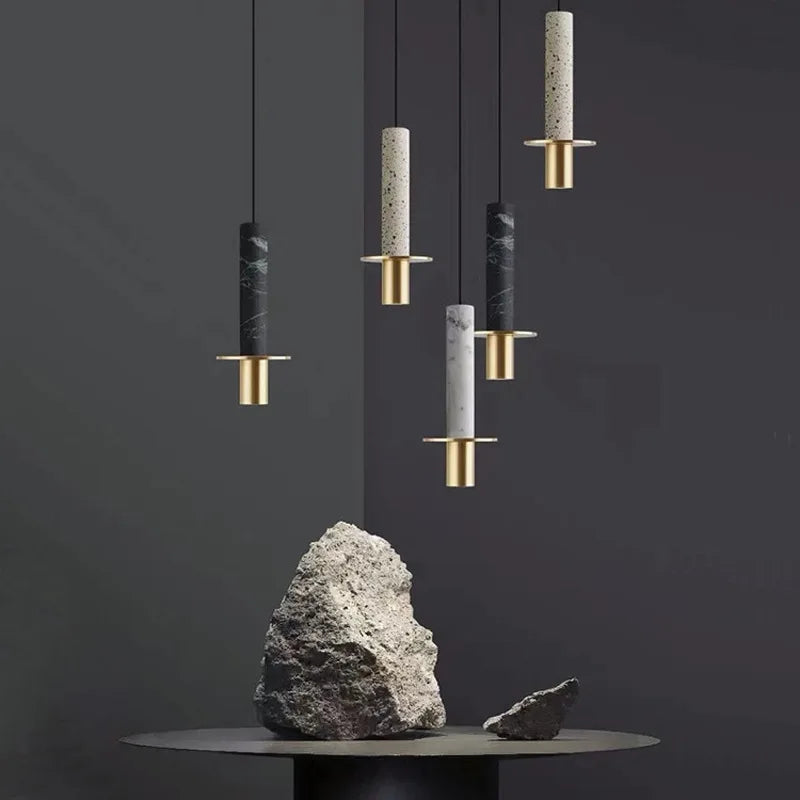 DecorBites™ LED Marble Stone Pendant Light for Dining Room
