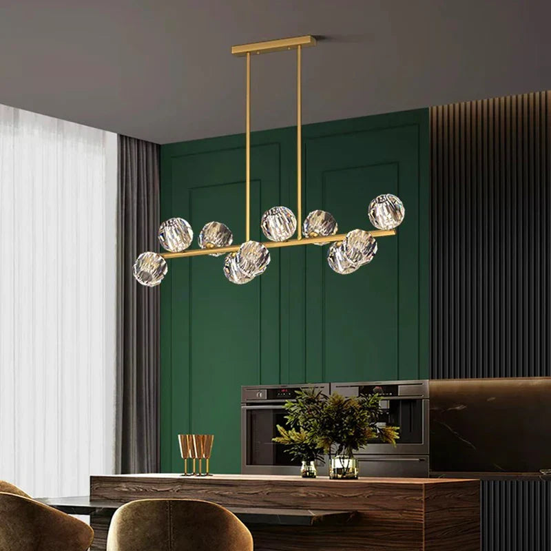 DecorBites™ Crystal Chandelier Pendant Light for Living & Dining Room Luxury Decor