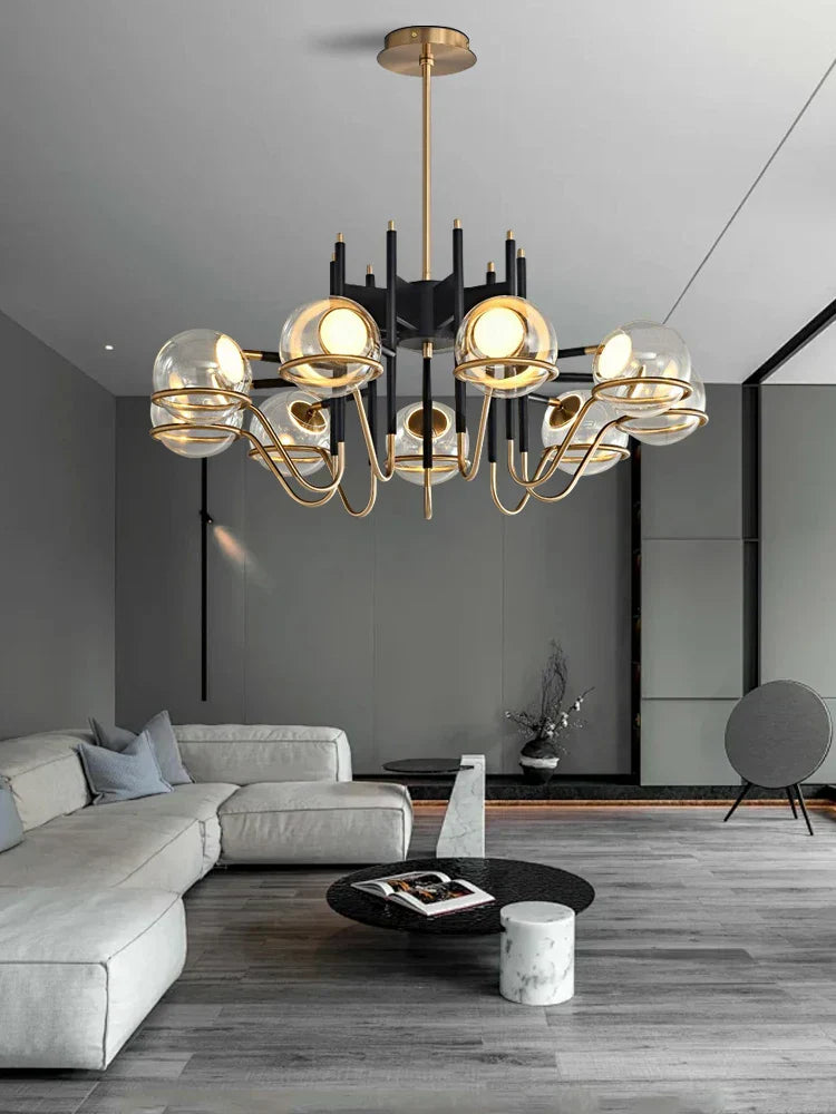 DecorBites™ Glass Ball Pendant Light Fixture for Luxury Living Room Decor