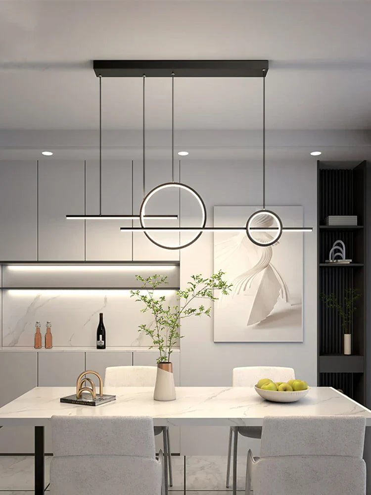 DecorBites™ LED Restaurant Chandelier: Modern Nordic Design Ceiling Pendant Lights for Living & Dining Rooms