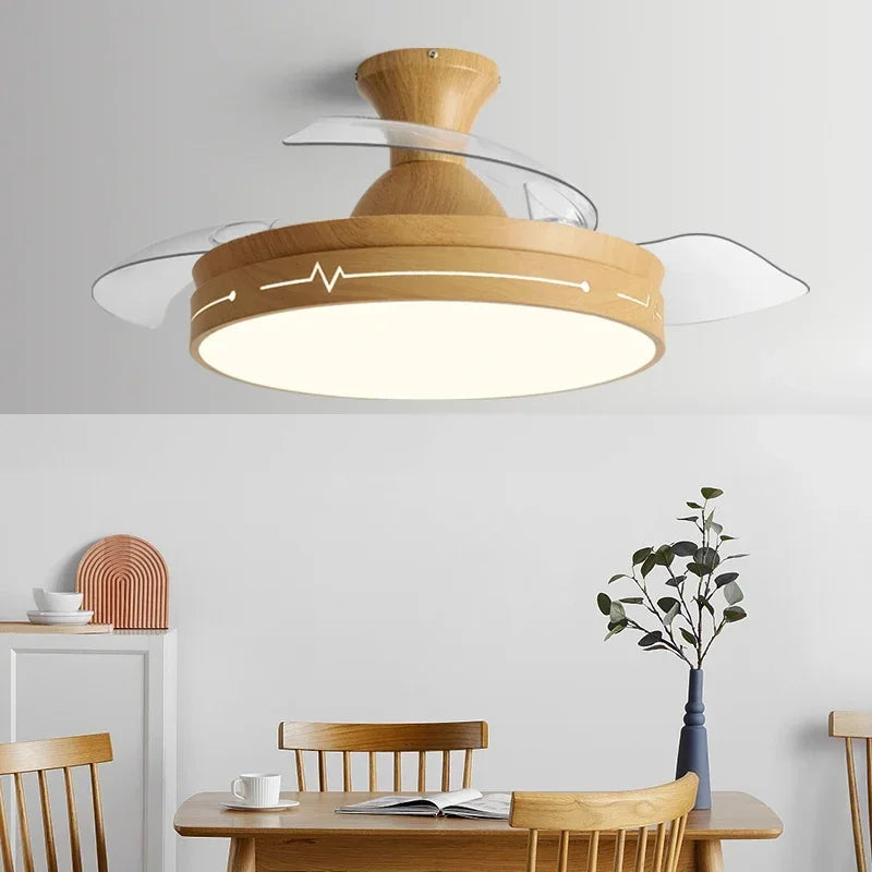 DecorBites™ DC Motor Ceiling Fan Light with Remote Control for Home, Bedroom, and Living Room