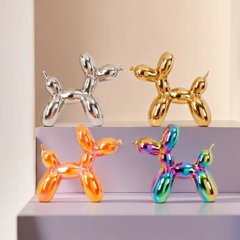 DecorBites™ Ceramic Balloon Dog Statue Handmade Sculpture Modern Living Room Decor