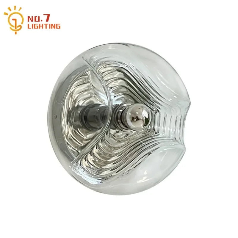 DecorBites™ Bauhaus Wavy Glass Wall Lamp LED G9 Home Decor Living Room Bedroom Bar