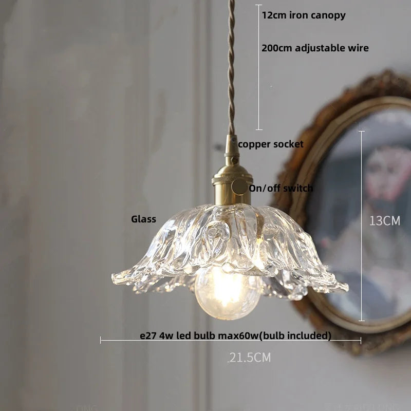 DecorBites™ Clear Glass LED Pendant Light - Modern Nordic Design - Adjustable Hanging Lamp