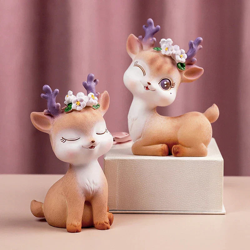 DecorBites™ Cartoon Sika Deer Resin Ornament for Home Decor or Baking