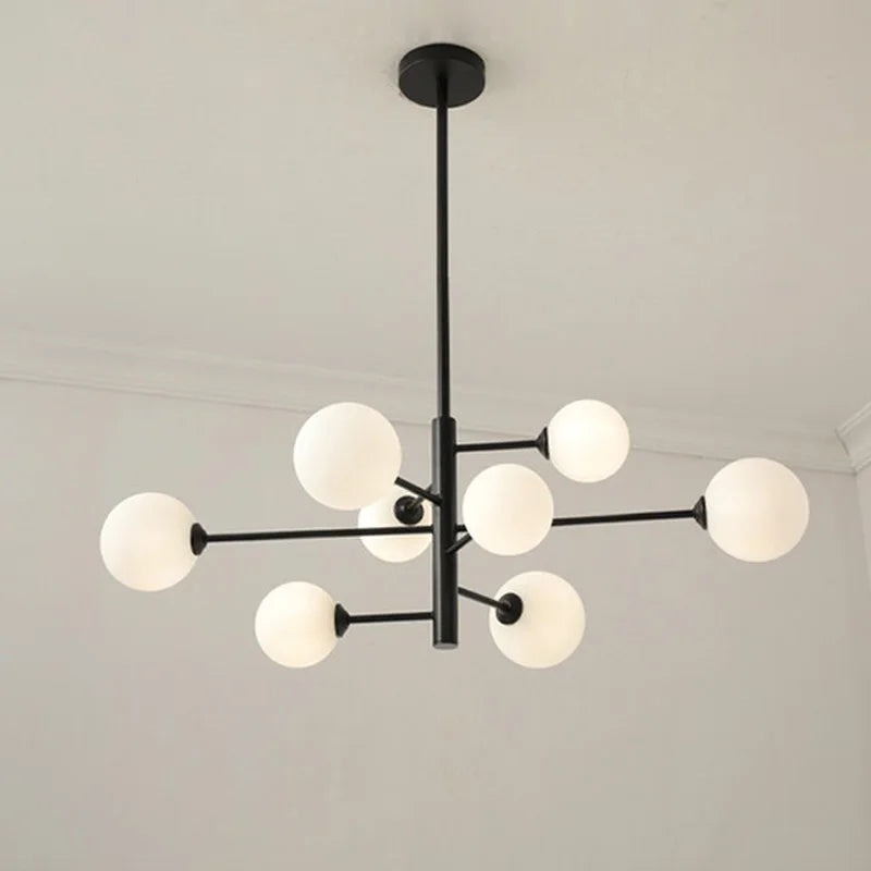 DecorBites™ Glass Brass Chandelier Modern Pendant Light for Home Living Room Restaurant Bedroom