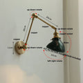 DecorBites™ Brass Swing Arm LED Wall Light Fixture with Rotatable Arms & Pull Chain Switch