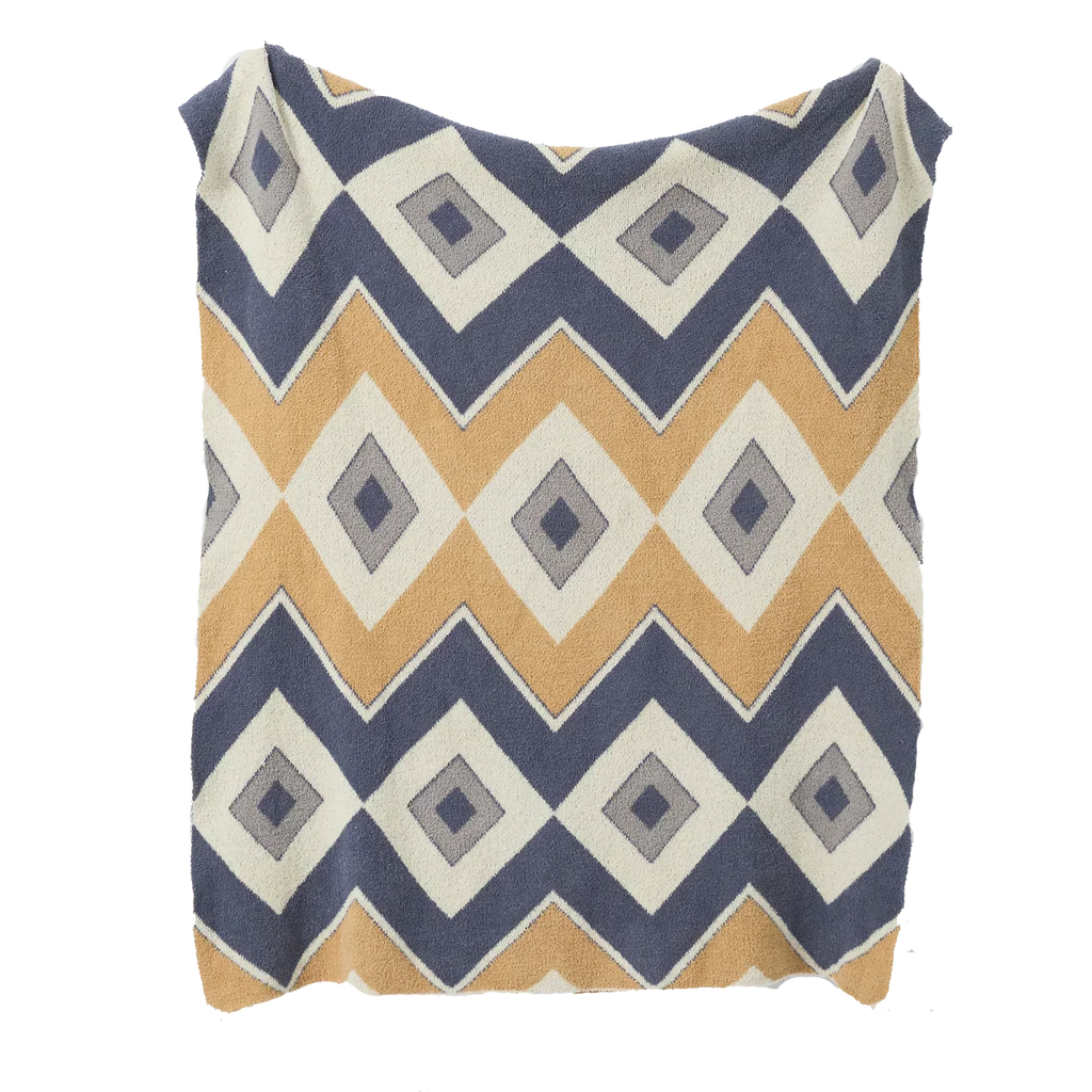 DecorBites™ Bohemian Flower Knitted Throw Blanket