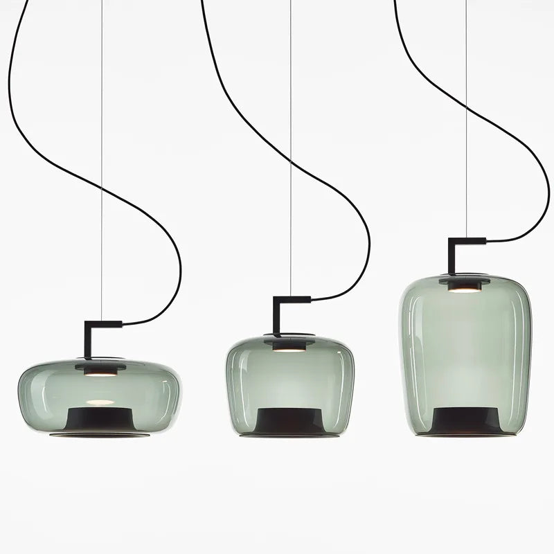 DecorBites™ Brokis Glass Pendant Lamp - Nordic Creative Hanging Light for Home and Hospitality