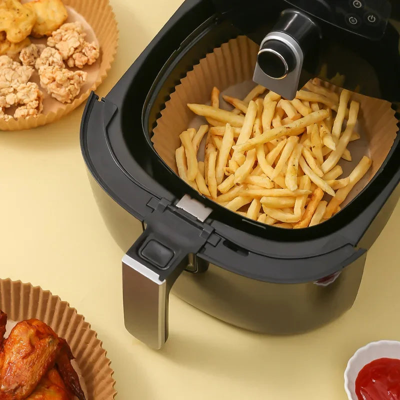 DecorBites™ Air Fryer Parchment Paper Liners Set for Steaming and Baking