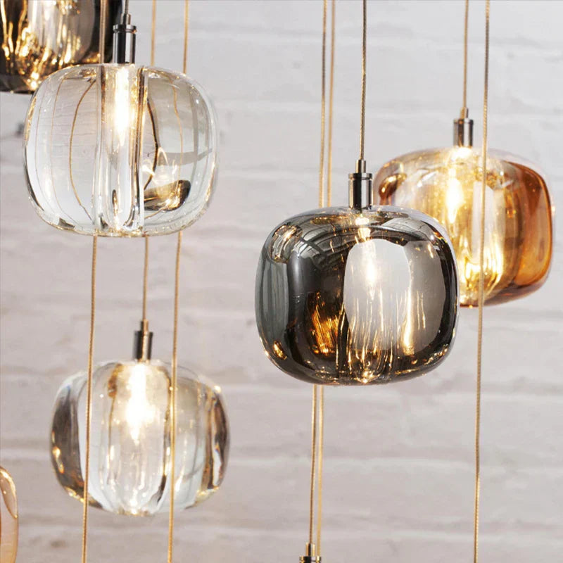 DecorBites™ Crystal LED Chandelier: Stylish Home Lighting for Living Room, Staircase & More