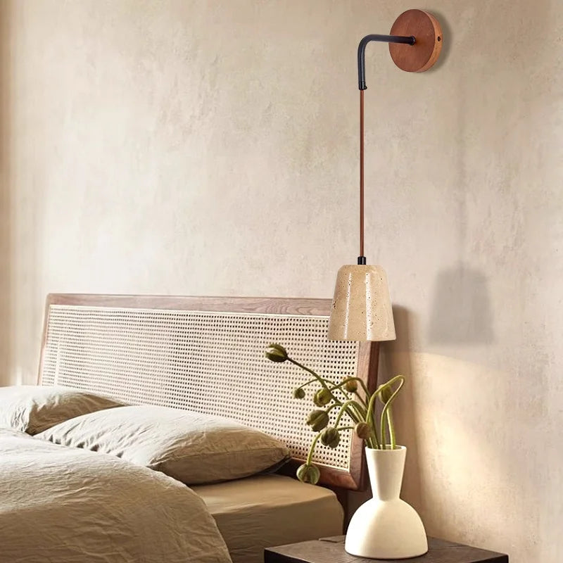DecorBites™ LED Travertine Stone Wall Lamp - Modern Nordic Stair Light