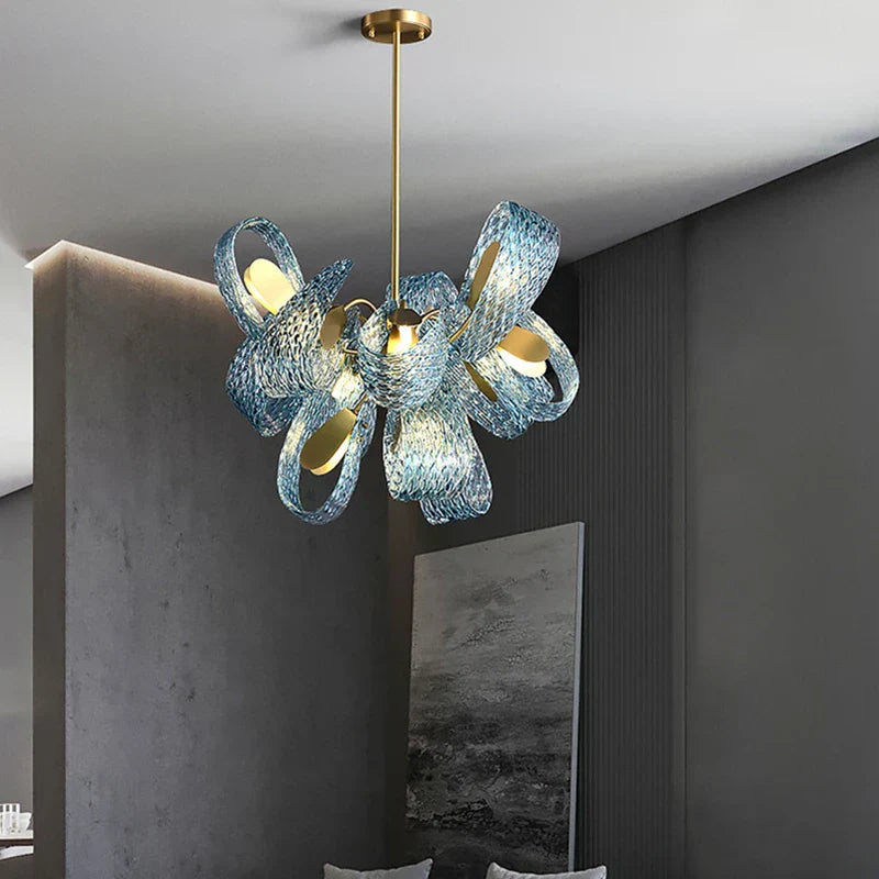 DecorBites™ Blue Glass LED Pendant Lamps for Home Decor and Lighting Innovation