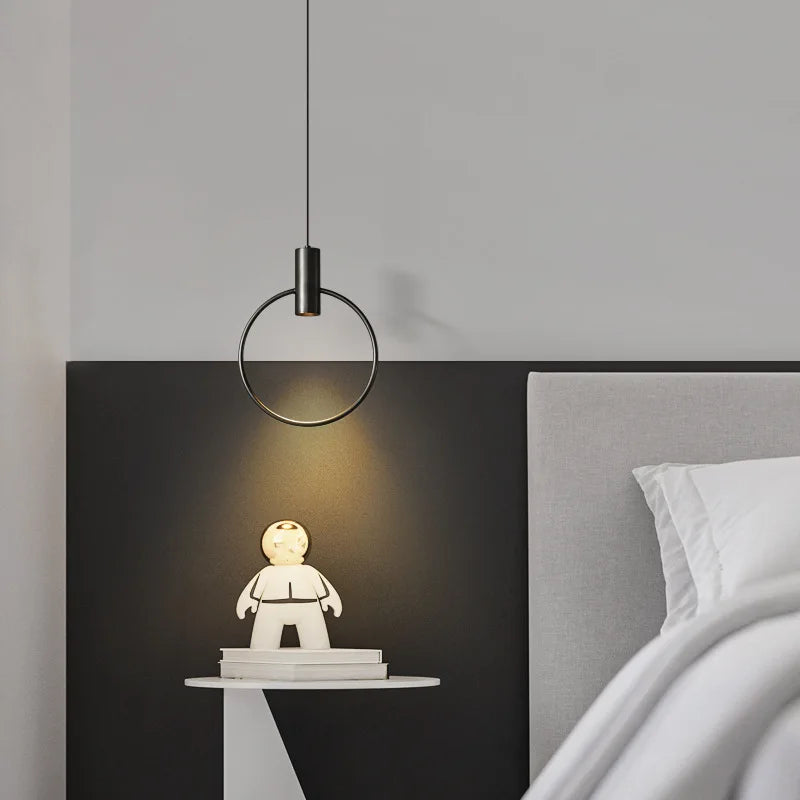 DecorBites™ Brass Ring Chandeliers: Dimmable Lighting Fixtures for Bedroom, Restaurant, Kitchen