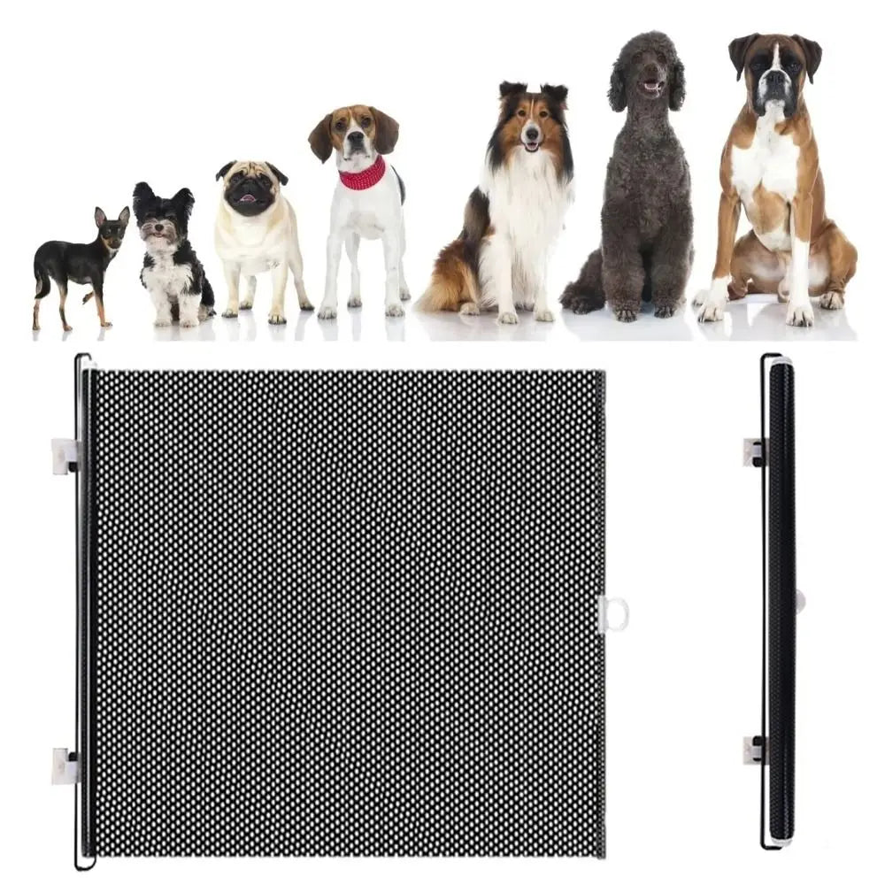 Pet Accessories Guard Retractable Fence Gate Barrier Folding Pet Network Fence Universal with Hook Baby Safe Guard Door Bedroom