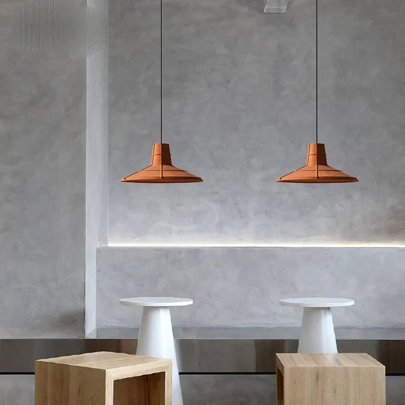 DecorBites™ Cement Pendant Lamp: Nostalgic Industrial Style Hanging Light for Home Decor