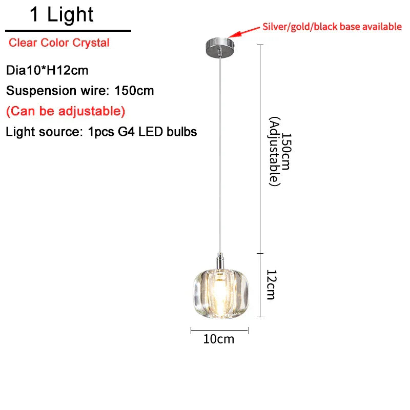 DecorBites™ Crystal LED Ceiling Chandelier for Living Room, Bedroom, Dining, and Kitchen