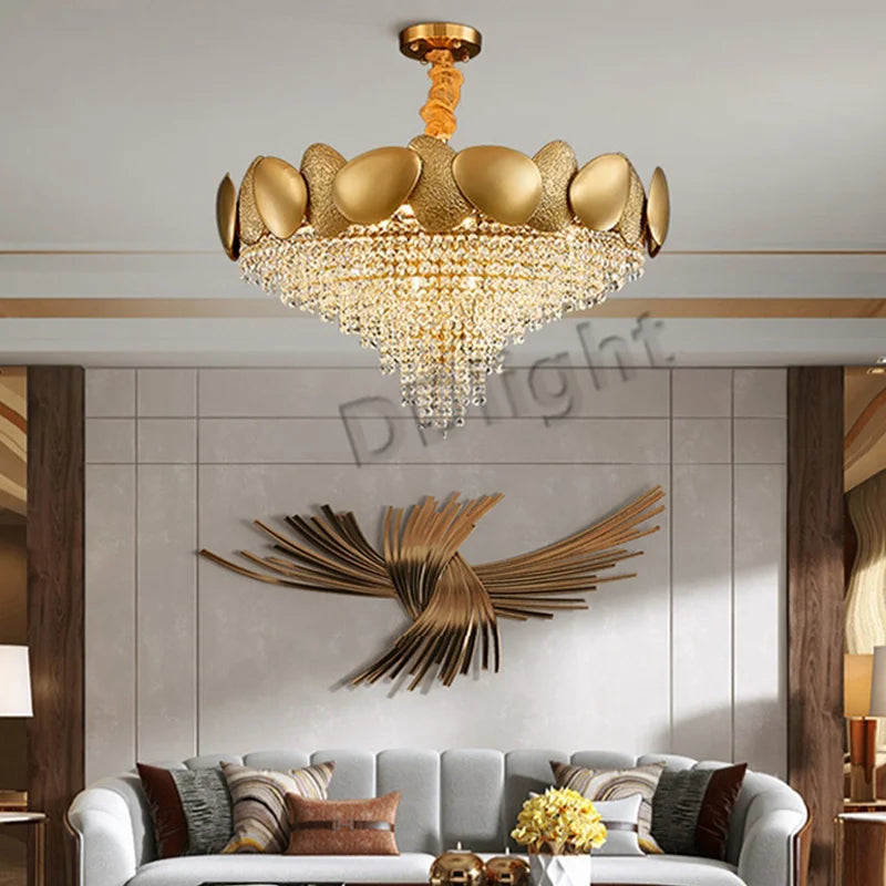 DecorBites™ Crystal Tassels LED Pendant Chandelier - Modern Luxury Home Decor