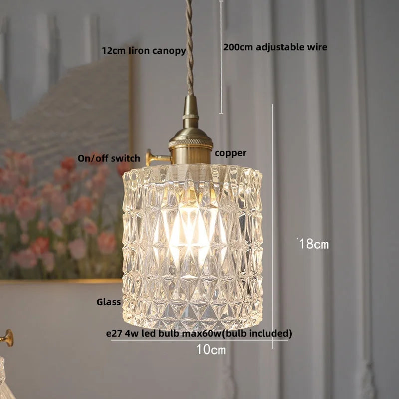 DecorBites™ Clear Glass LED Pendant Light - Modern Nordic Design - Adjustable Hanging Lamp